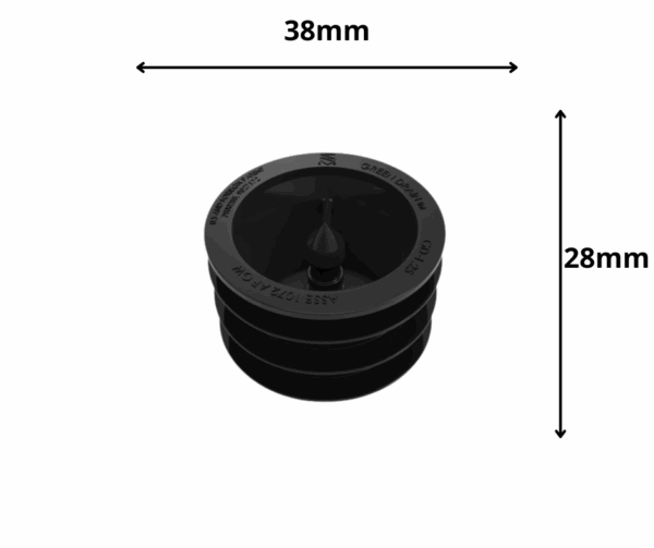 Syfon-suchy-green-drain-czarny-na-bialym-tle.-z-podana-wysokoscia-i-srednica-instalacji. Syfon-suchy-green-drain-czarny-na-bialym-tle.-z-podana-wysokoscia-i-srednica-instalacji.